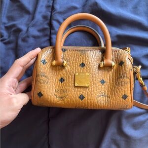 MCM Cognac leather  Mini Bag